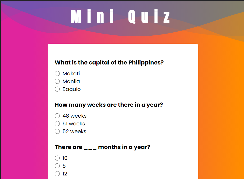 English Quiz